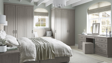 Rialto Curved Nordic Grey Fitted Bedroom Furniture
