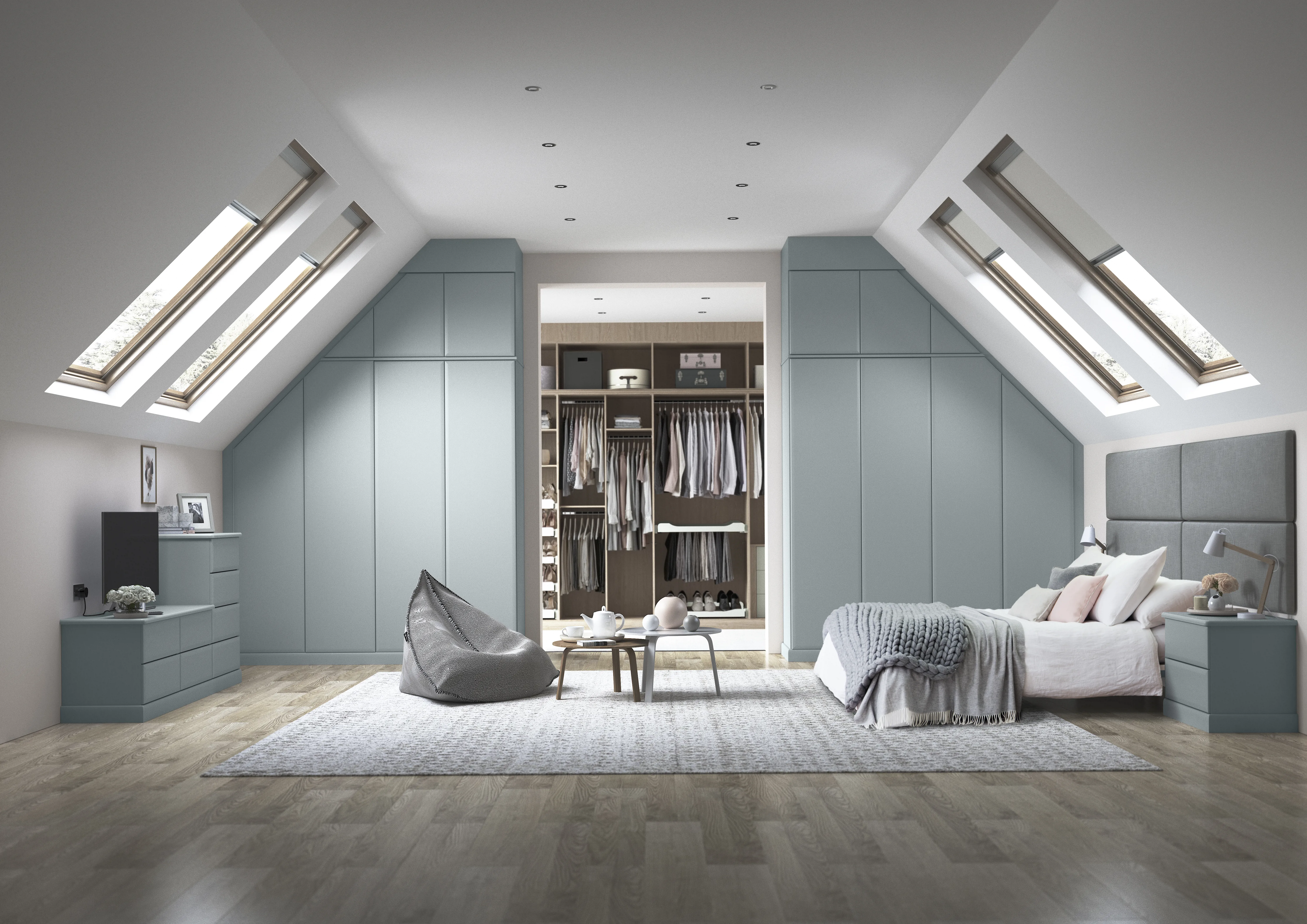 Wardrobe rails for sloping ceilings hot sale