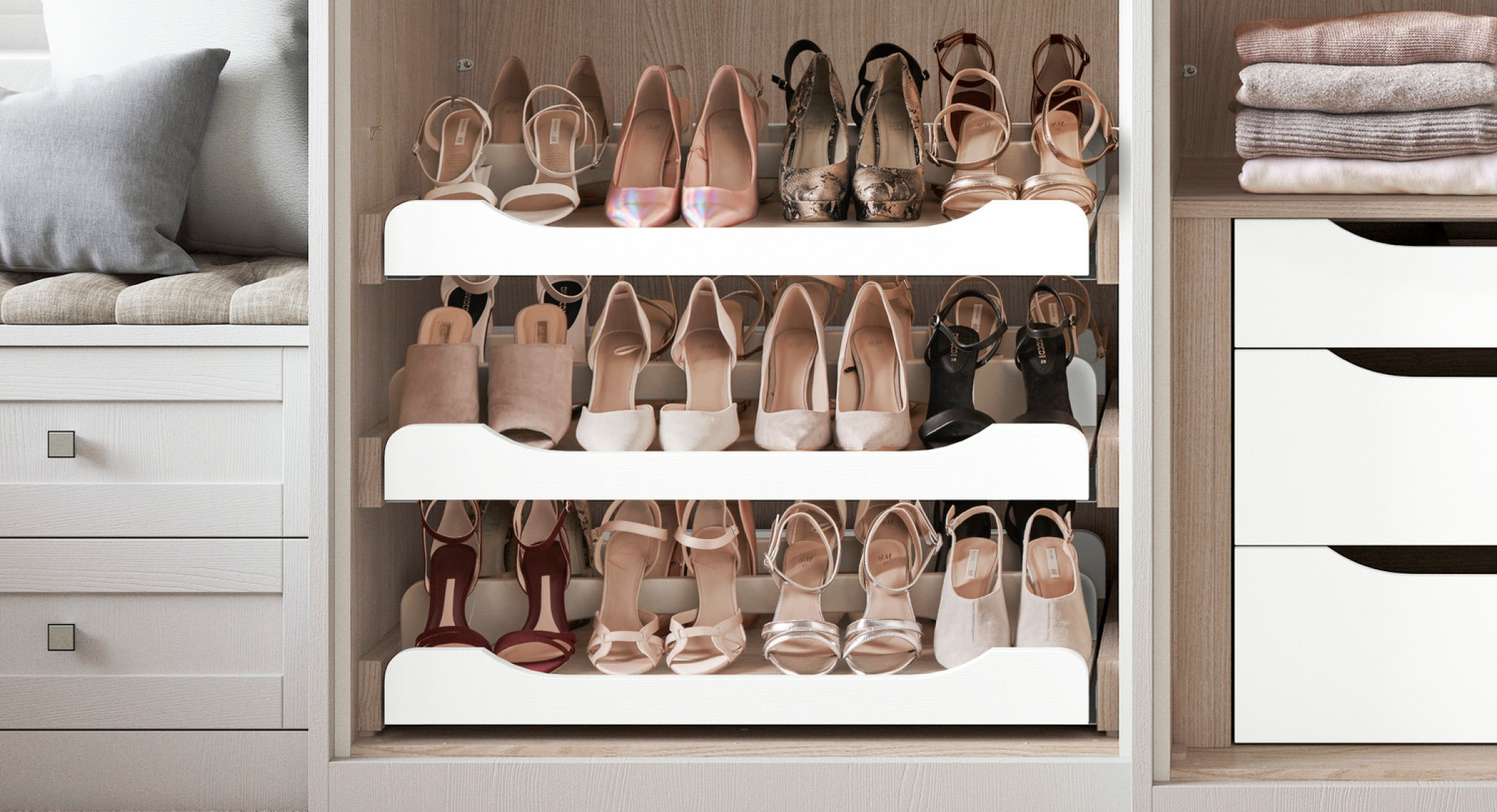 Wardrobe Shoe Storage Ideas Solutions Fitted Wardrobe Shoe