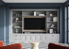 Elemore fitted living room furniture in dove grey finish
