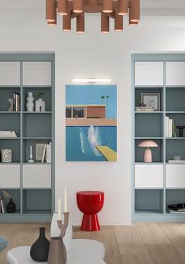 Aspen Fjord blue fitted living room storage