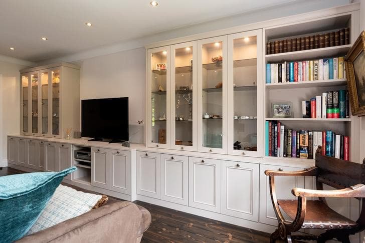 Fitted living room deals storage