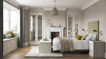 Langton Light Praline Mirrored Fitted Wardrobes