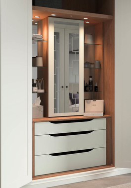 Glamour unit dressing table storage