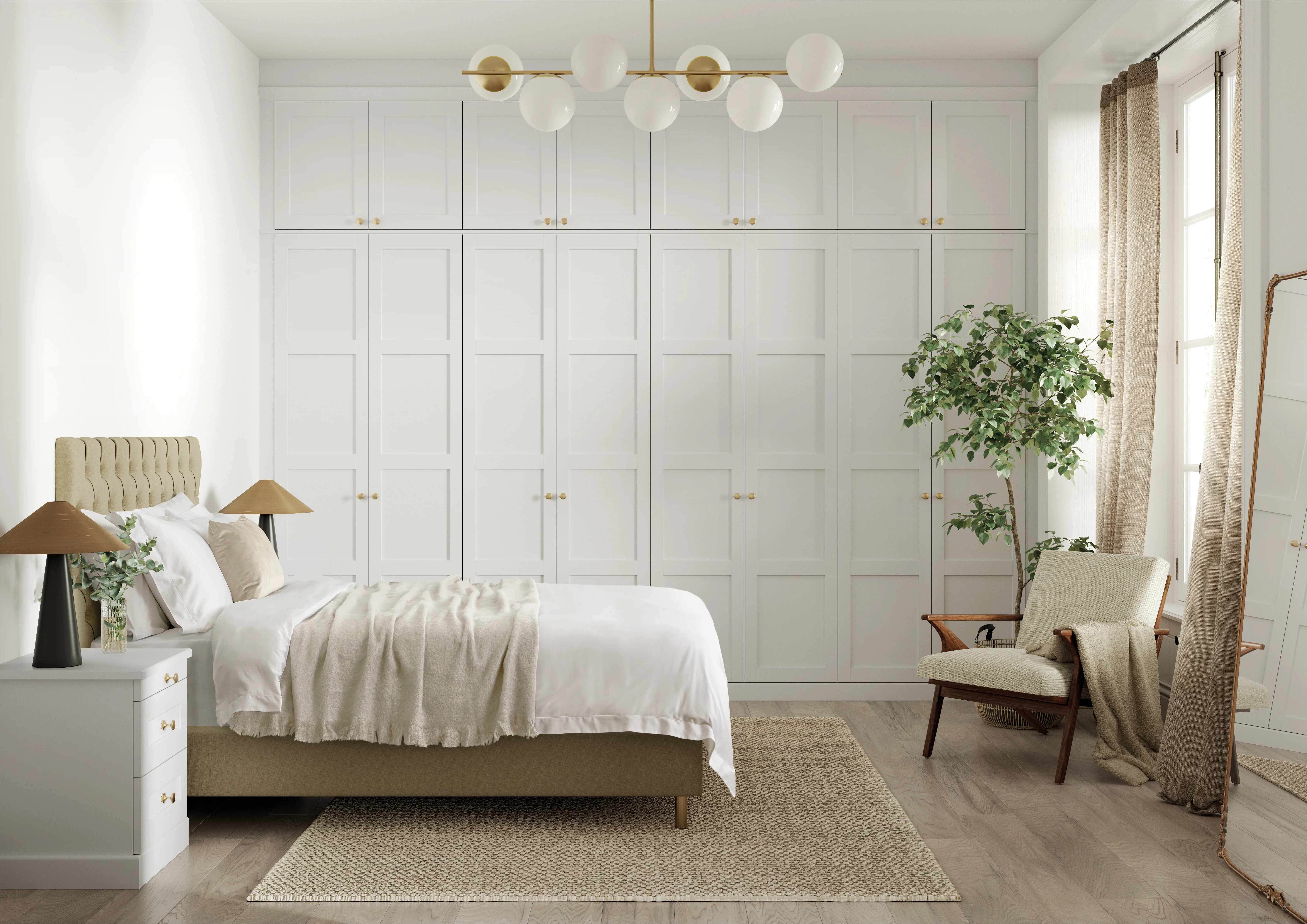 White fitted bedroom deals furniture