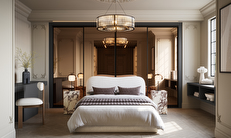 Luxurious sliding wardrobes bedroom.
